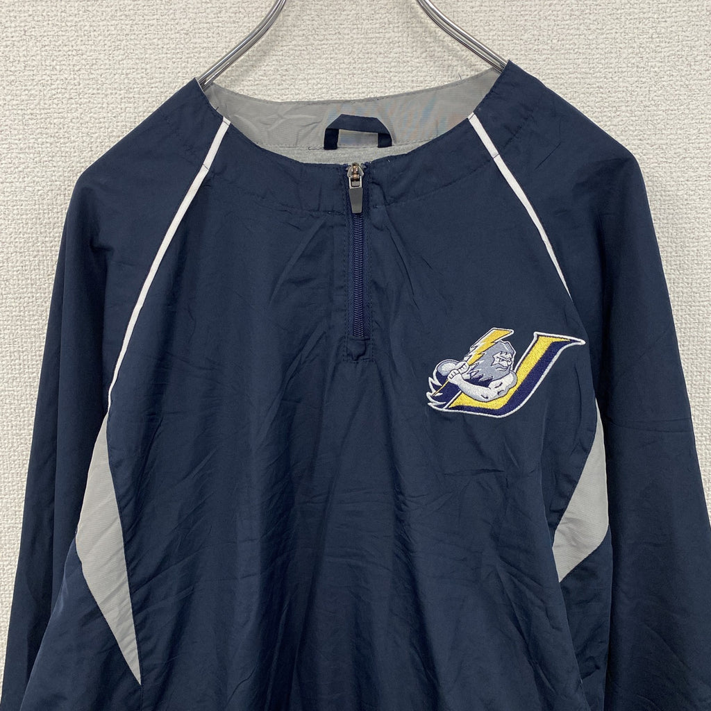 90s　Holloway　ホロウェイ　ハーフジップジャケット　ウインドブレーカー　ヴィンテージ　紺　ネイビー　Lサイズ　古着
