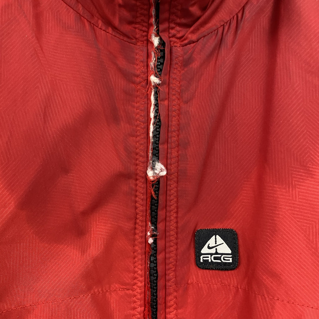 NIKE ACG　ナイキエーシージー　フルジップフリースジャケット/ボアジャケット　リバーシブル　黒　ブラック　赤　レッド　Mサイズ　古着