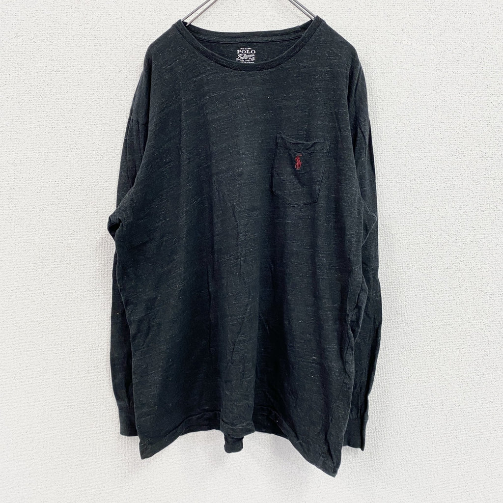POLO by RALPH LAUREN　ラルフローレン　長袖Tシャツ/ロンT　ダークグレー　XLサイズ　古着