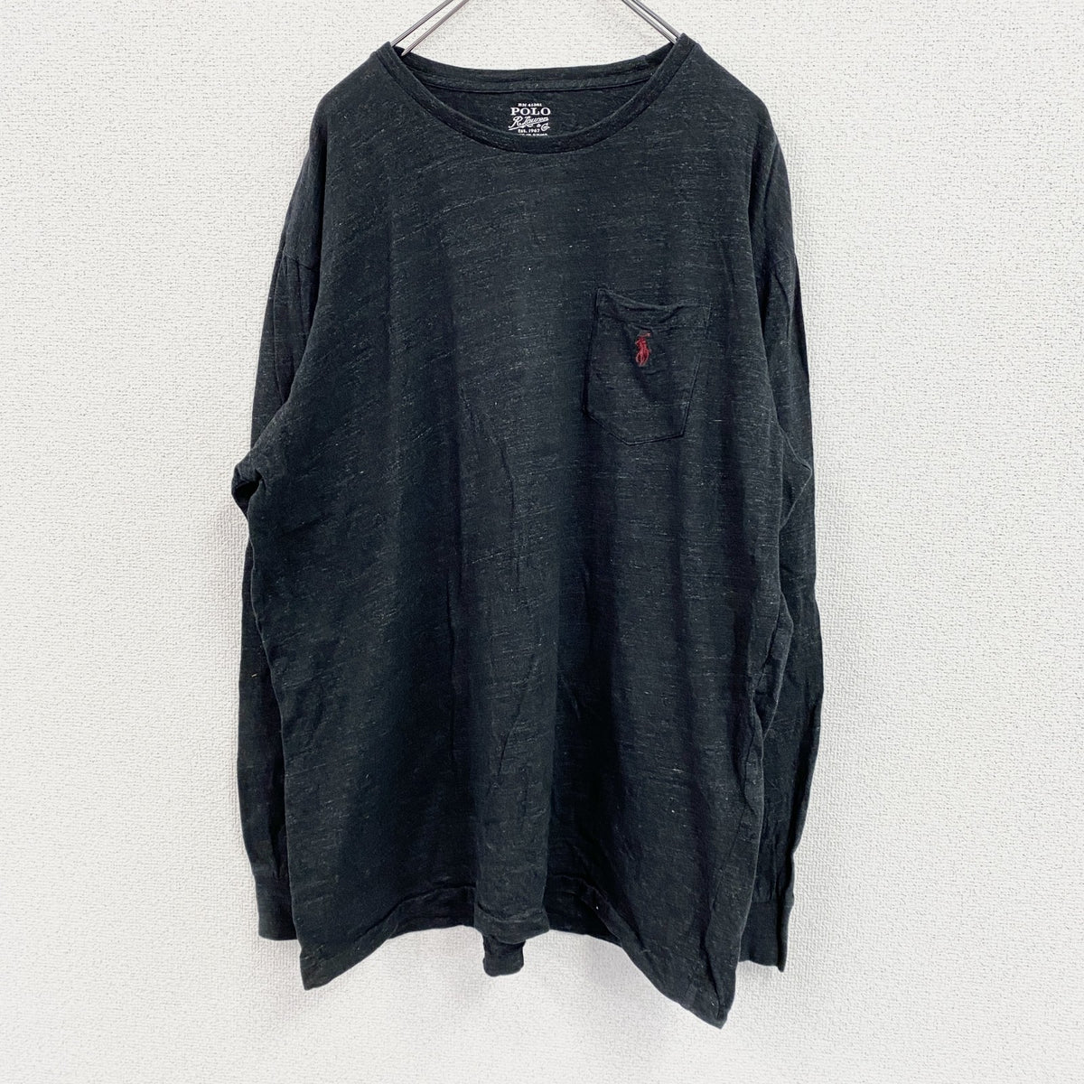 POLO by RALPH LAUREN　ラルフローレン　長袖Tシャツ/ロンT　ダークグレー　XLサイズ　古着