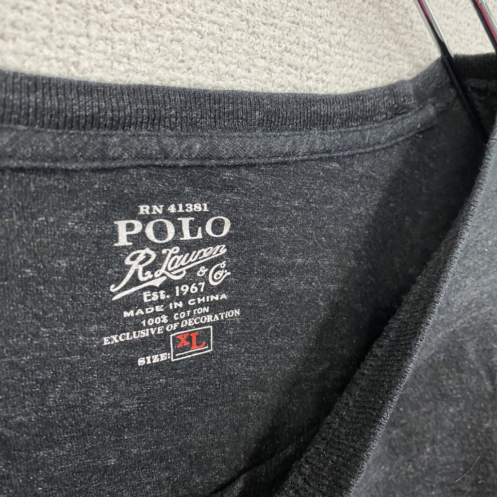 POLO by RALPH LAUREN　ラルフローレン　長袖Tシャツ/ロンT　ダークグレー　XLサイズ　古着