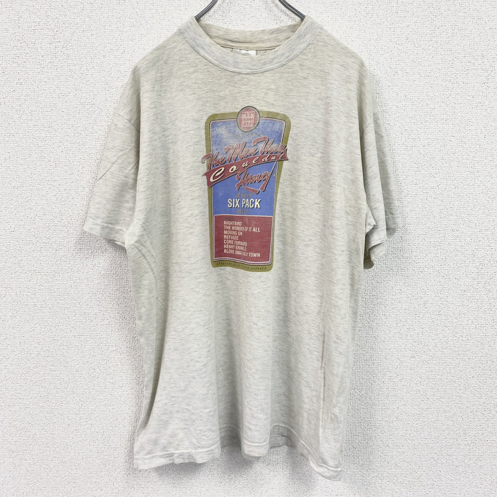 ～00s　メン・ゼイ・クドゥント・ハング　半袖プリントバンドTシャツ　SIX PACK　ヴィンテージ　灰色　霜降りグレー　Lサイズ　古着