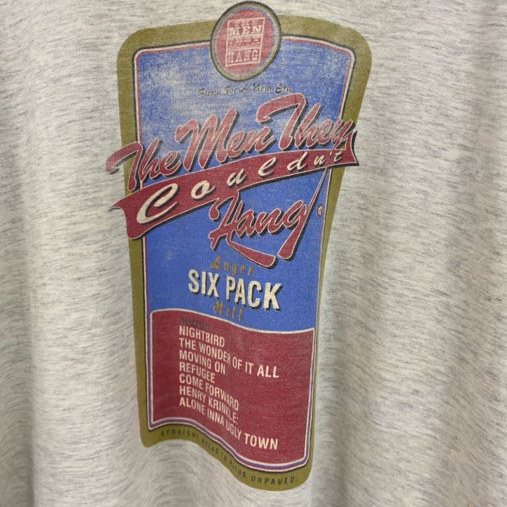 ～00s　メン・ゼイ・クドゥント・ハング　半袖プリントバンドTシャツ　SIX PACK　ヴィンテージ　灰色　霜降りグレー　Lサイズ　古着