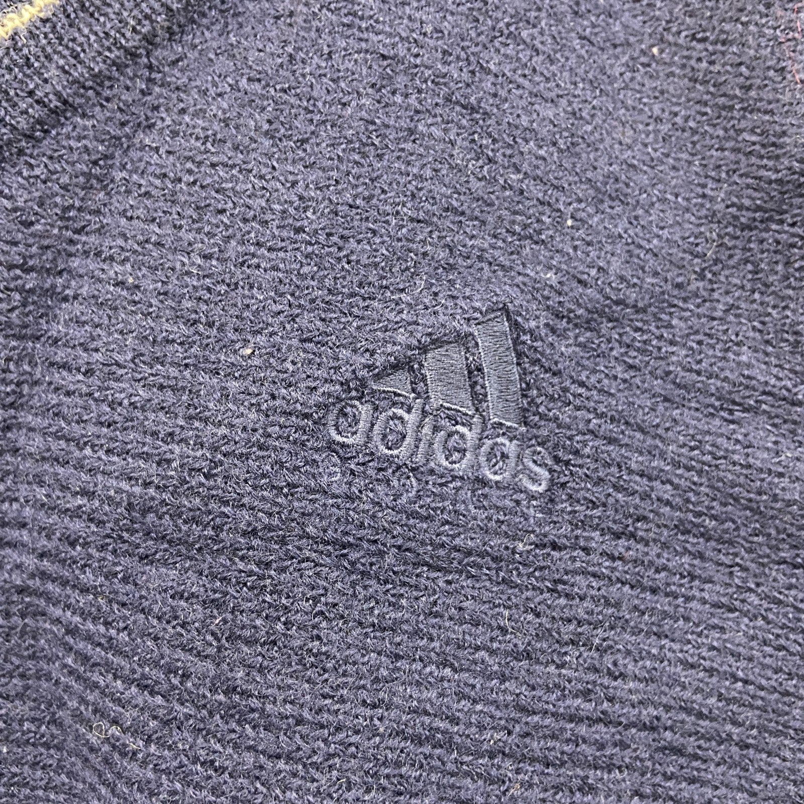 00s　adidas　アディダス　ウールニットベスト　ヴィンテージ　紺　ネイビー　Lサイズ　古着