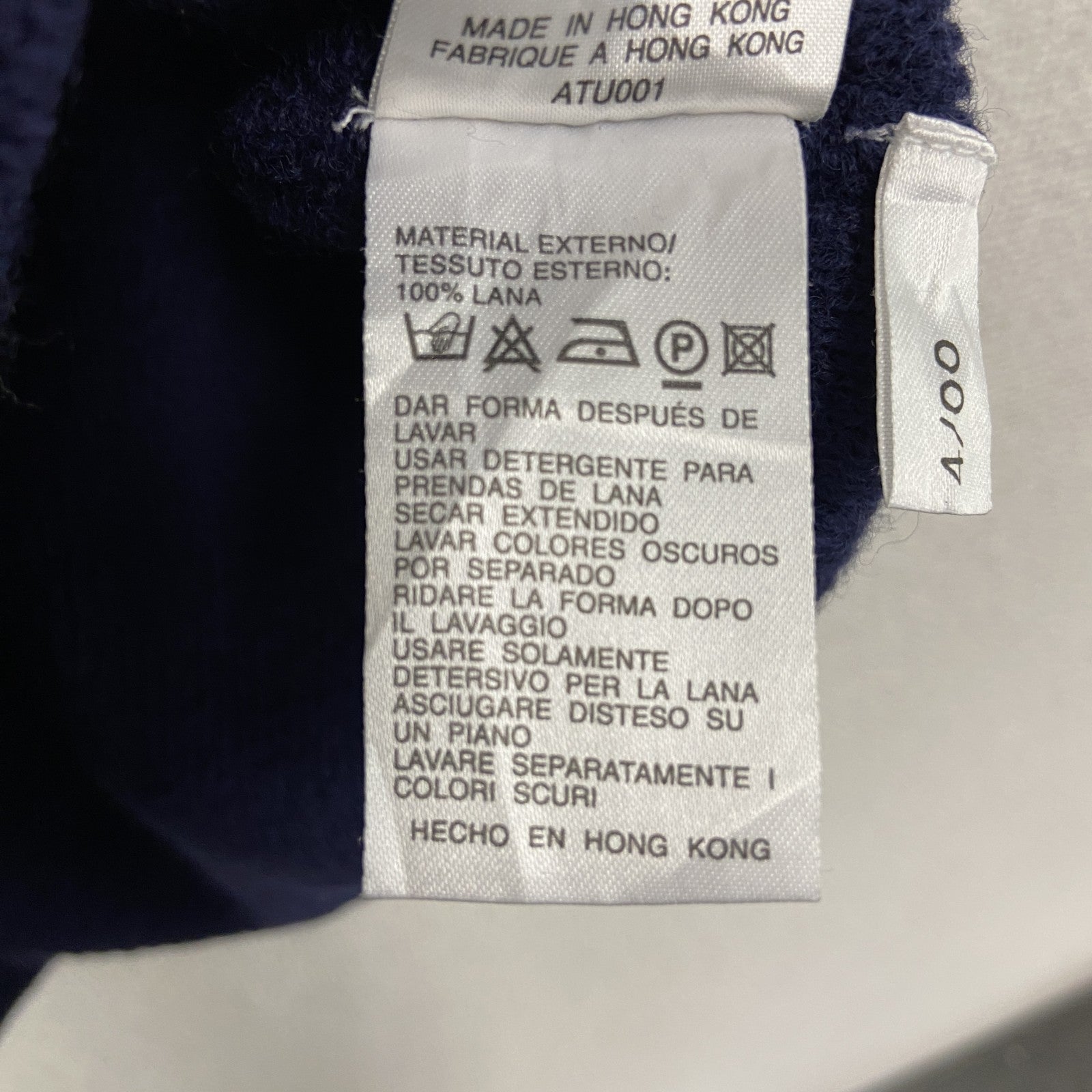 00s　adidas　アディダス　ウールニットベスト　ヴィンテージ　紺　ネイビー　Lサイズ　古着
