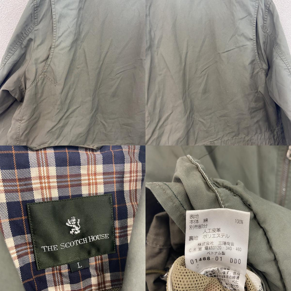 THE SCOTCH HOUSE　ザ・スコッチハウス　ハンティングジャケット　カーキグリーン　Lサイズ　古着