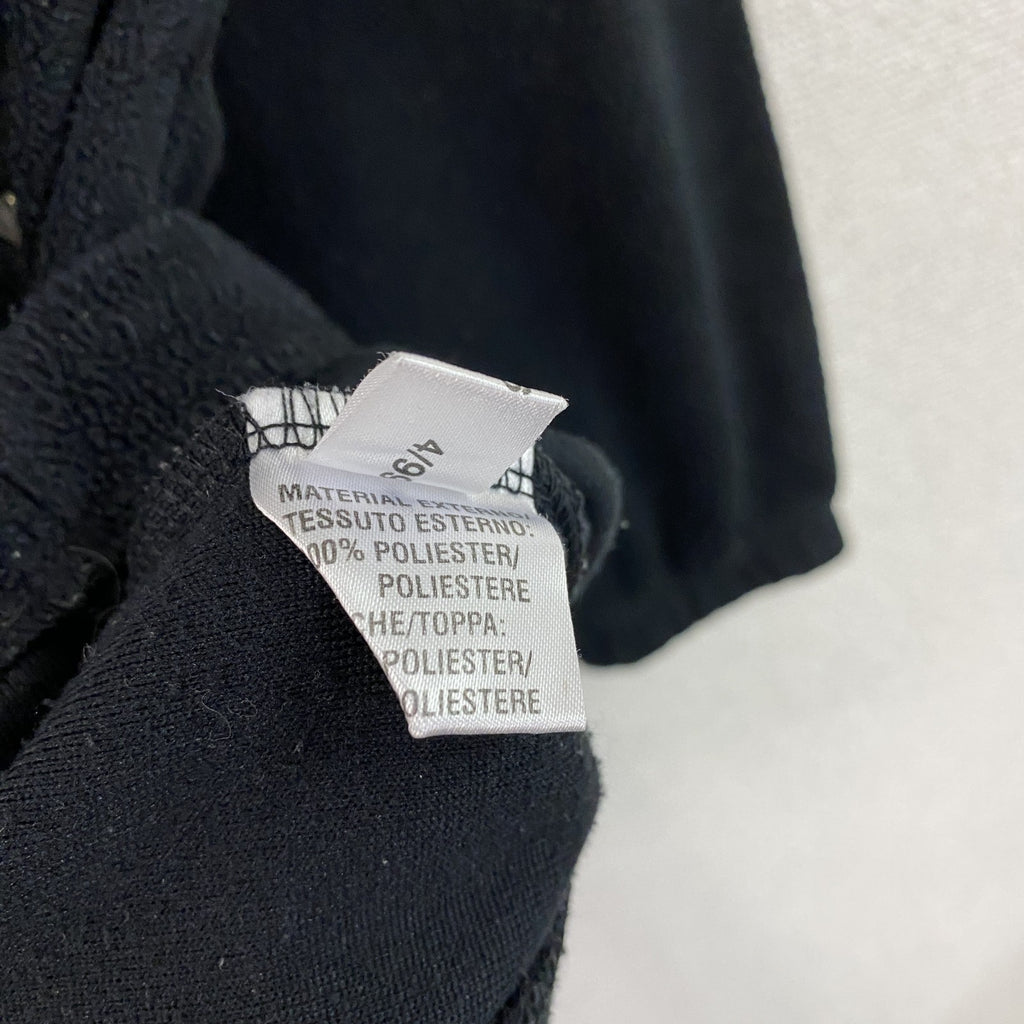 adidas　アディダス　ハーフジップフリースジャケット　黒　ブラック　Lサイズ フリースアウター メンズ ポリエステル 古着