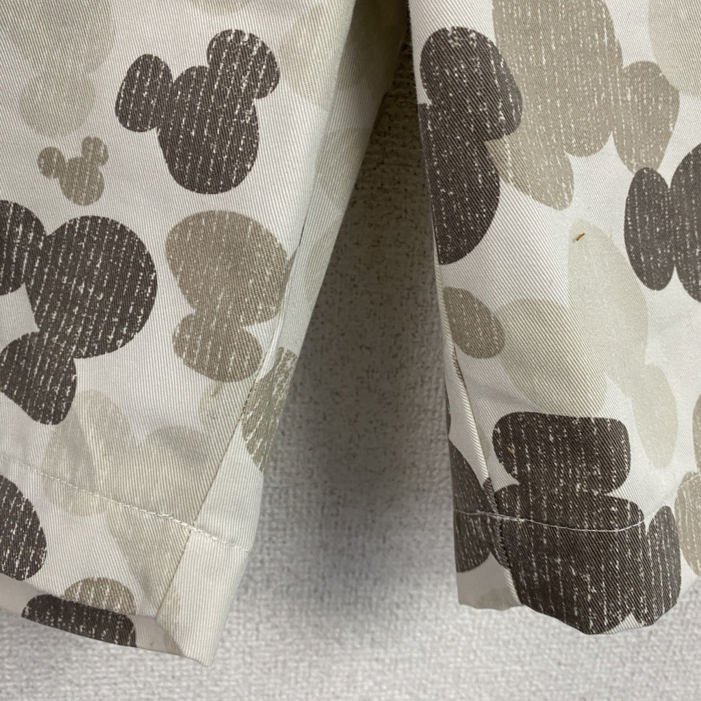 Disney　ディズニー　Mickey Mouse　ミッキーマウス　ハーフパンツ/ショートパンツ　総柄　茶色　ブラウン　Lサイズ　古着