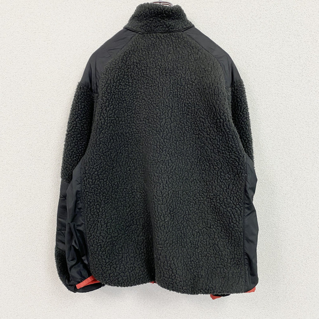 NIKE ACG　ナイキエーシージー　フルジップフリースジャケット/ボアジャケット　リバーシブル　黒　ブラック　赤　レッド　Mサイズ　古着