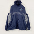 Reebok　リーボック　NFL　マイアミドルフィンズ　フルジップジャケット　ウィンドブレーカー　紺　ネイビー　Lサイズ　古着