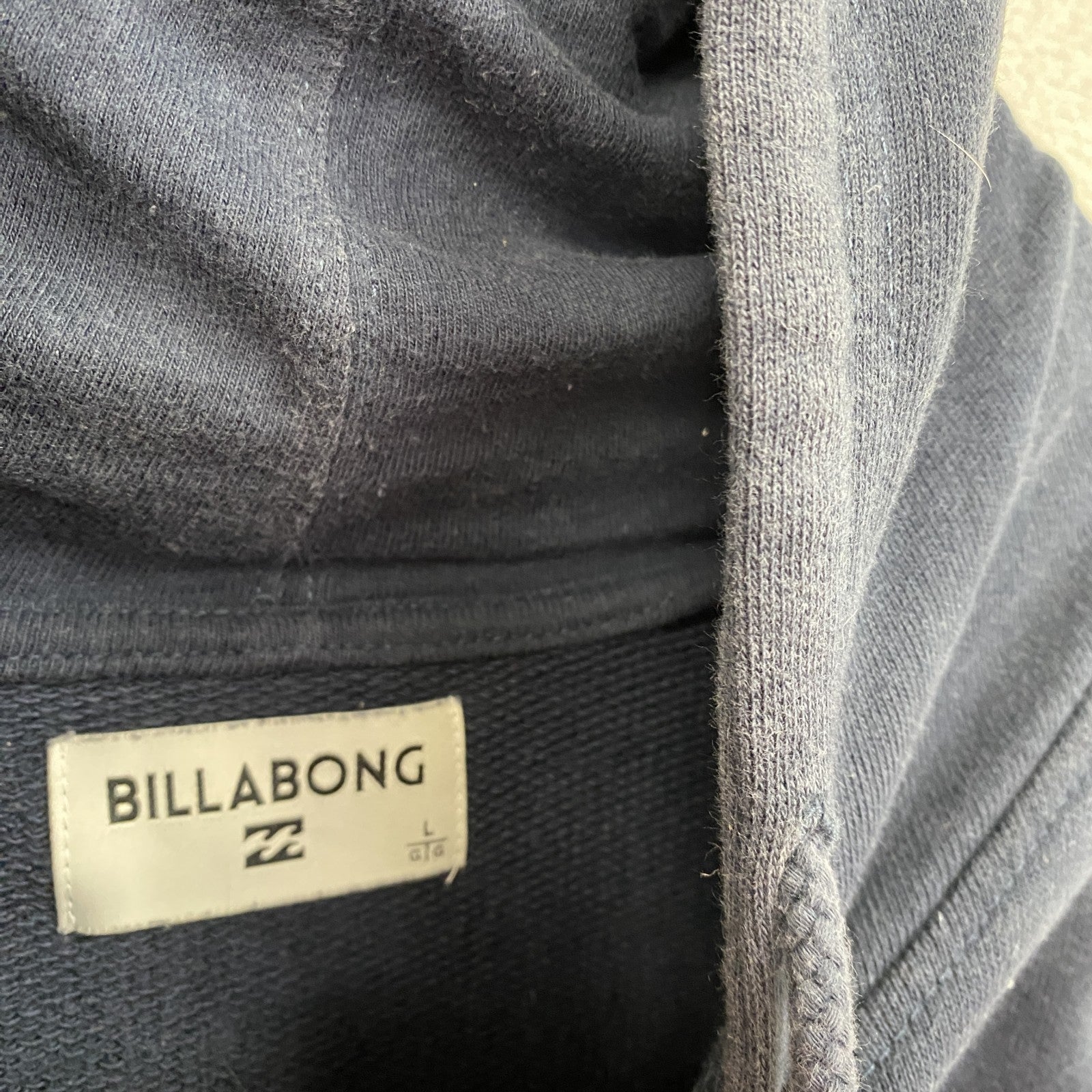BILLABONG　ビラボン　スウェットパーカー/フーディー　紺　ネイビー　Lサイズ　古着