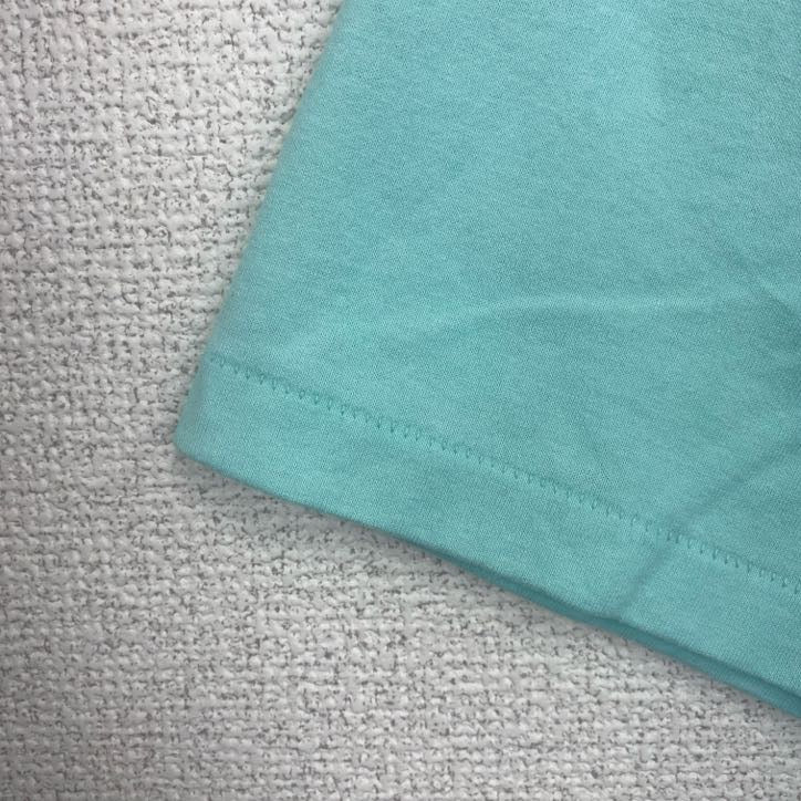 Hanes　半袖プリントTシャツ　犬　アニマル　シングルステッチ　レトロ　クルーネック　ライトブルー　XLサイズ　古着