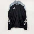 adidas　アディダス　トラックジャケット/ジャージ　パフォーマンスロゴ　黒　ブラック　Sサイズ　古着
