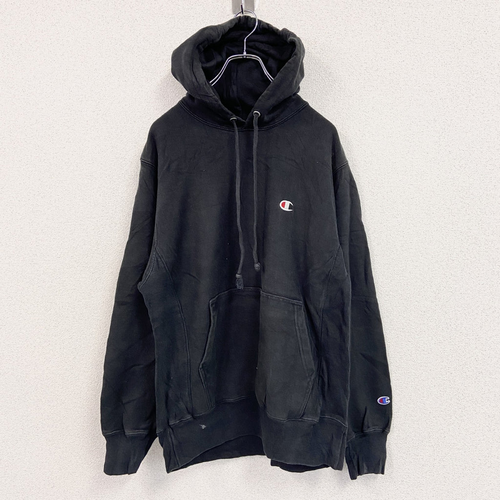 Champion　チャンピオン　リバースウィーブ　スウェットパーカー/フーディー　黒　ブラック　Mサイズ　古着