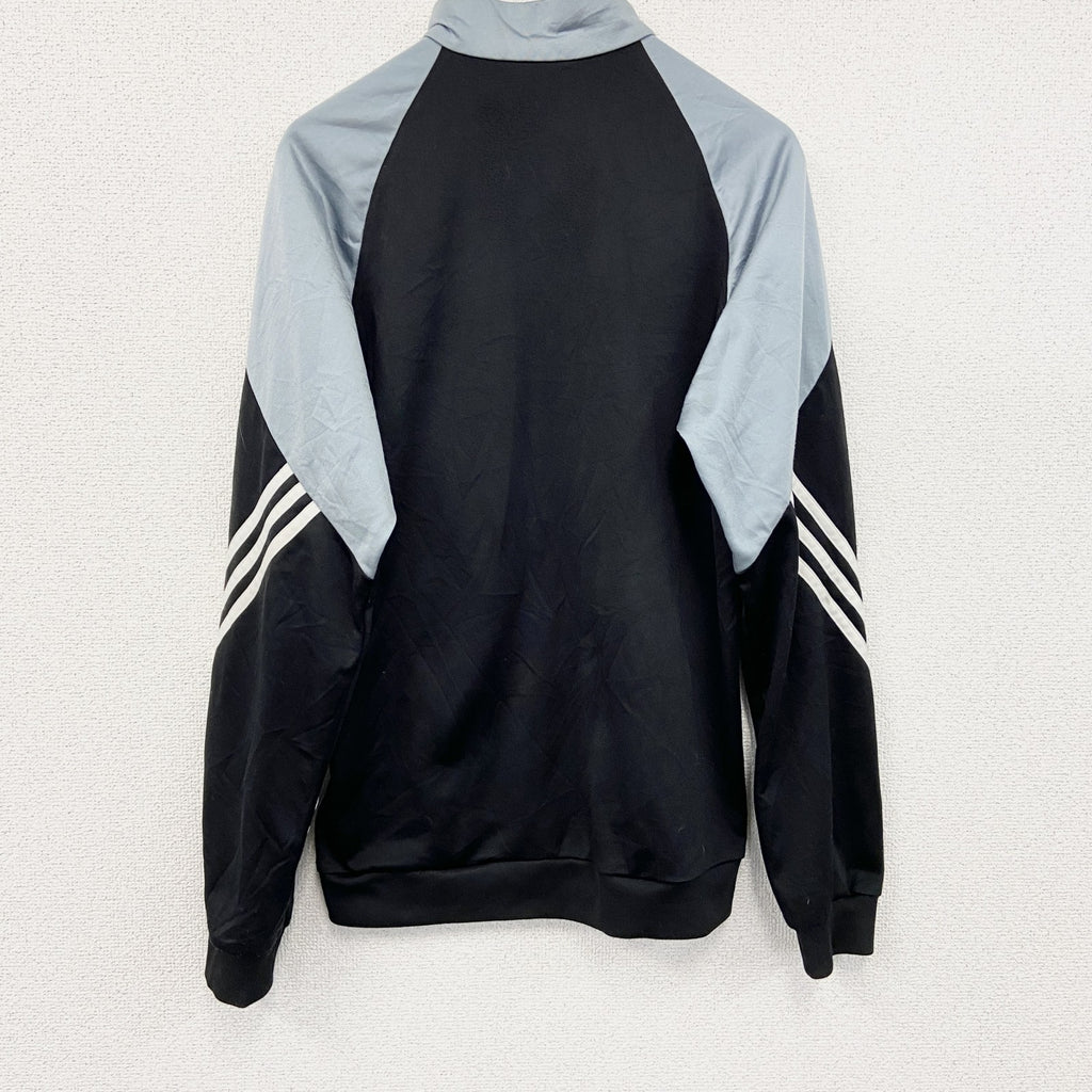 adidas　アディダス　トラックジャケット/ジャージ　パフォーマンスロゴ　黒　ブラック　Sサイズ　古着
