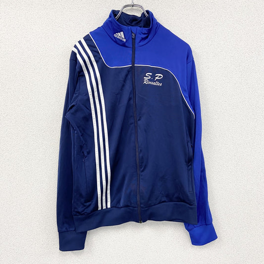 00s　adidas　アディダス　トラックジャケット/ジャージ　パフォーマンスロゴ　ヴィンテージ　紺　ネイビー　Mサイズ