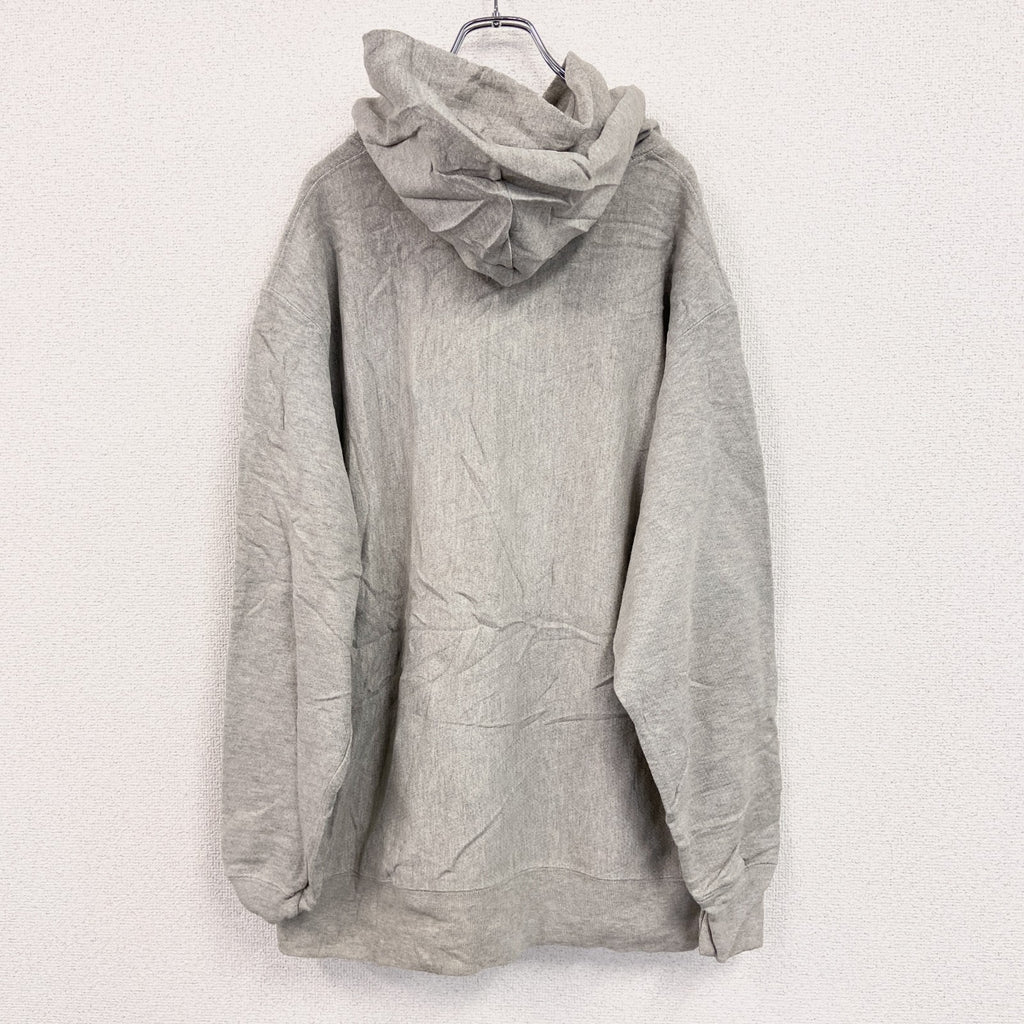 Champion　チャンピオン　リバースウィーブ　スウェットパーカー/フーディー　刺繍ロゴ　ワンポイント　現行　グレー　灰色　XLサイズ トレーナー スウェットトップス フード付き 古着