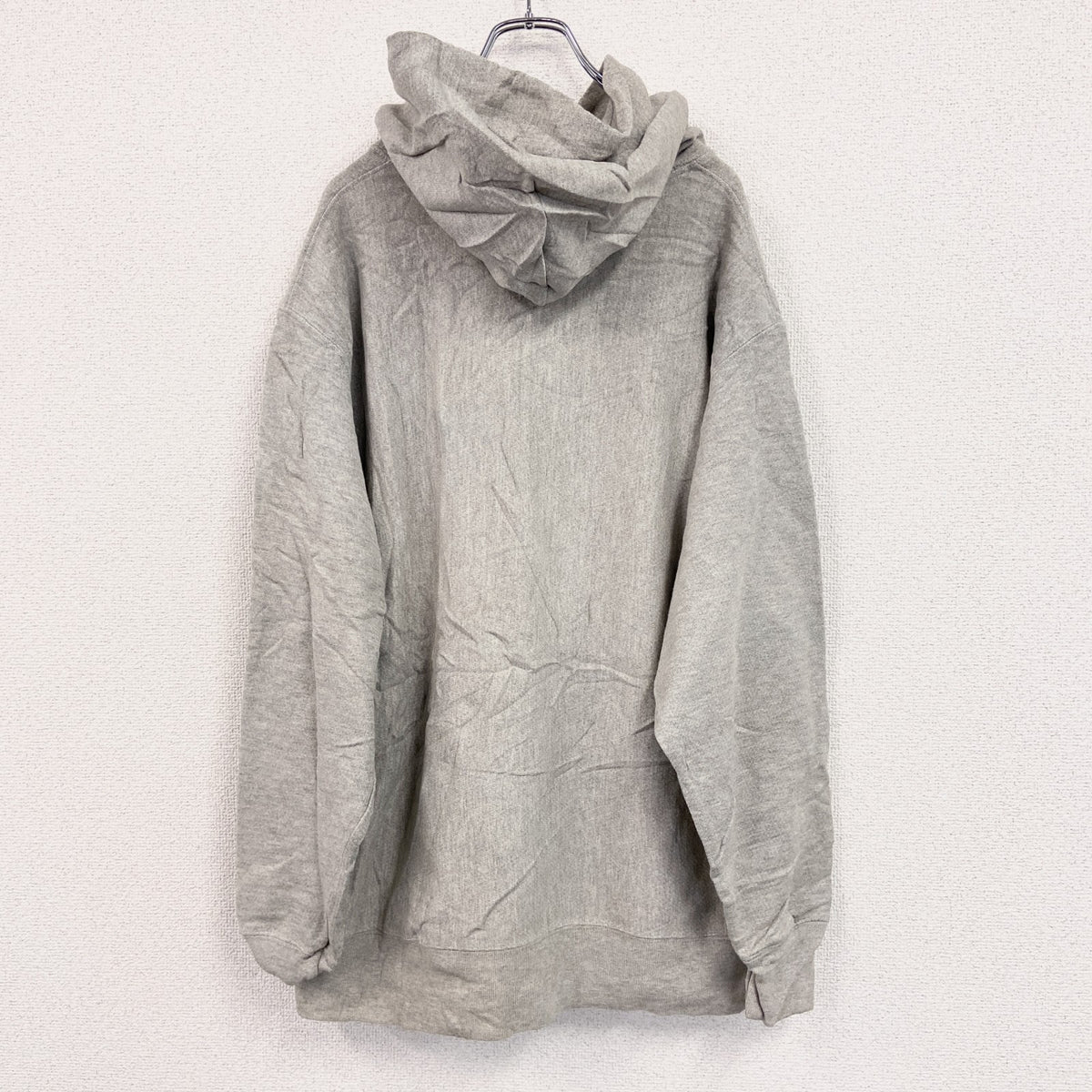 Champion　チャンピオン　リバースウィーブ　スウェットパーカー/フーディー　刺繍ロゴ　ワンポイント　現行　グレー　灰色　XLサイズ トレーナー スウェットトップス フード付き 古着