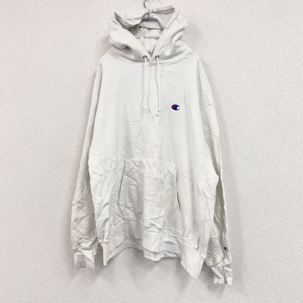 Champion　チャンピオン　リバースウィーブ　スウェットパーカー/フーディー　白　ホワイト　2XLサイズ　古着