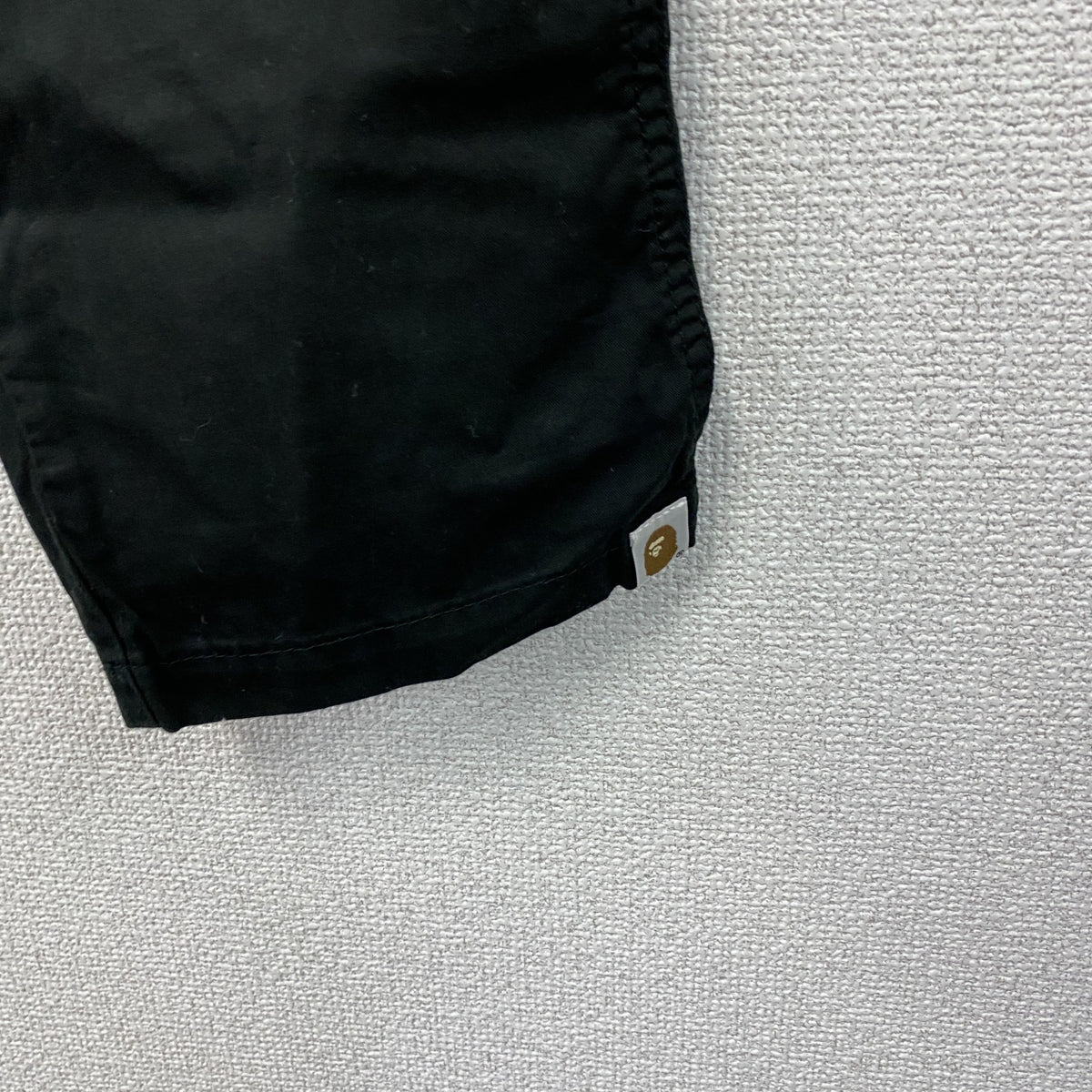 A Bathing Ape　アベイシングエイプ　ストレートパンツ　ジップフライ　黒　ブラック　Sサイズ　古着