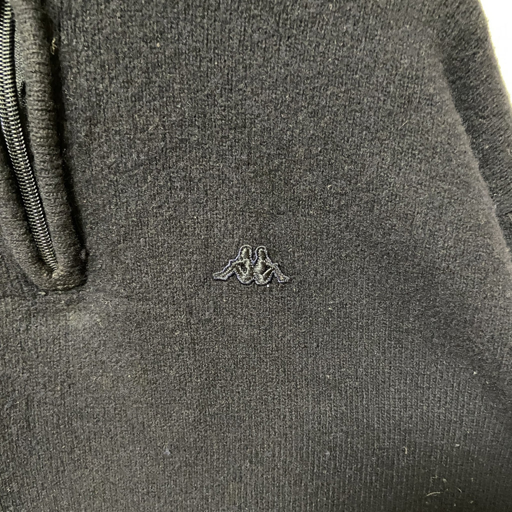 ROBE DI KAPPA カッパ　長袖ハーフジップニット　セーター　ワンポイントロゴ刺繍　ネイビー　紺　XXLサイズ　古着
