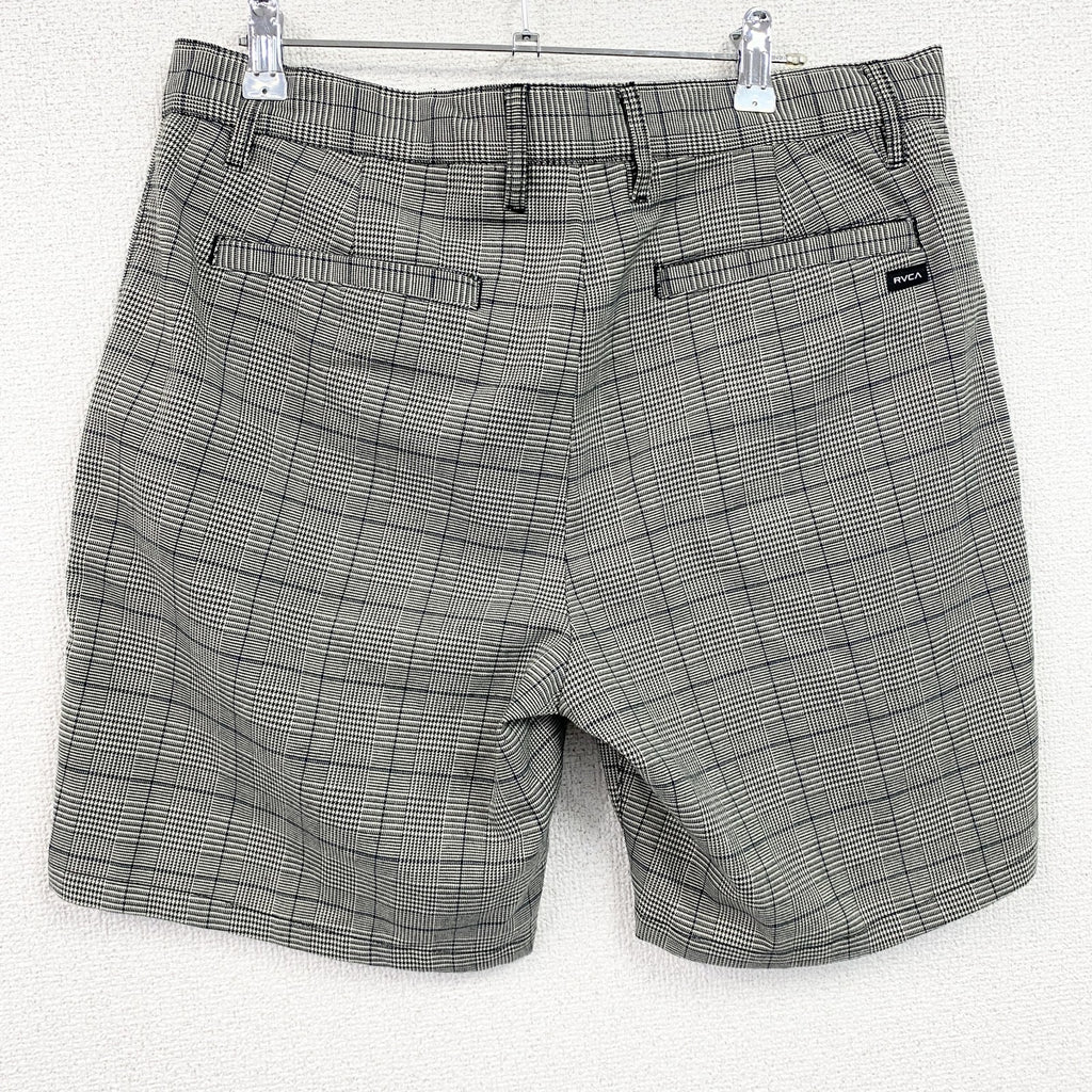 RVCA　ルーカ　ハーフパンツ/ショートパンツ　チェック柄　灰色　グレー　32サイズ　古着