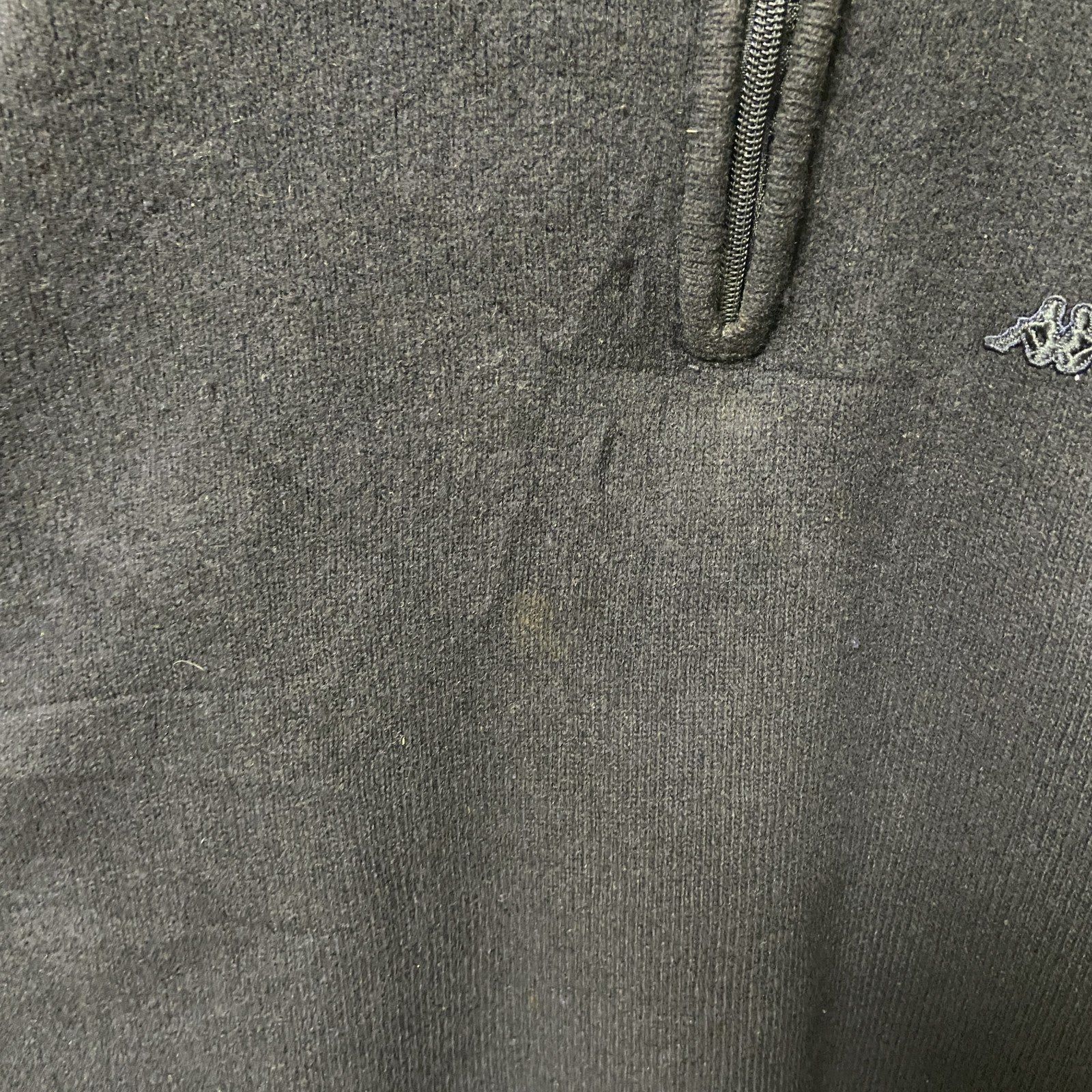 ROBE DI KAPPA カッパ　長袖ハーフジップニット　セーター　ワンポイントロゴ刺繍　ネイビー　紺　XXLサイズ　古着