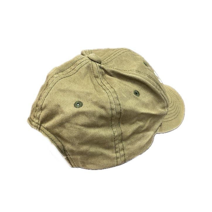 ALPHA INDUSTRIES　アルファインダストリーズ　キャップ　アーチプリント　4連プリント　刺繍ロゴ　ベージュ　57～59サイズ　古着