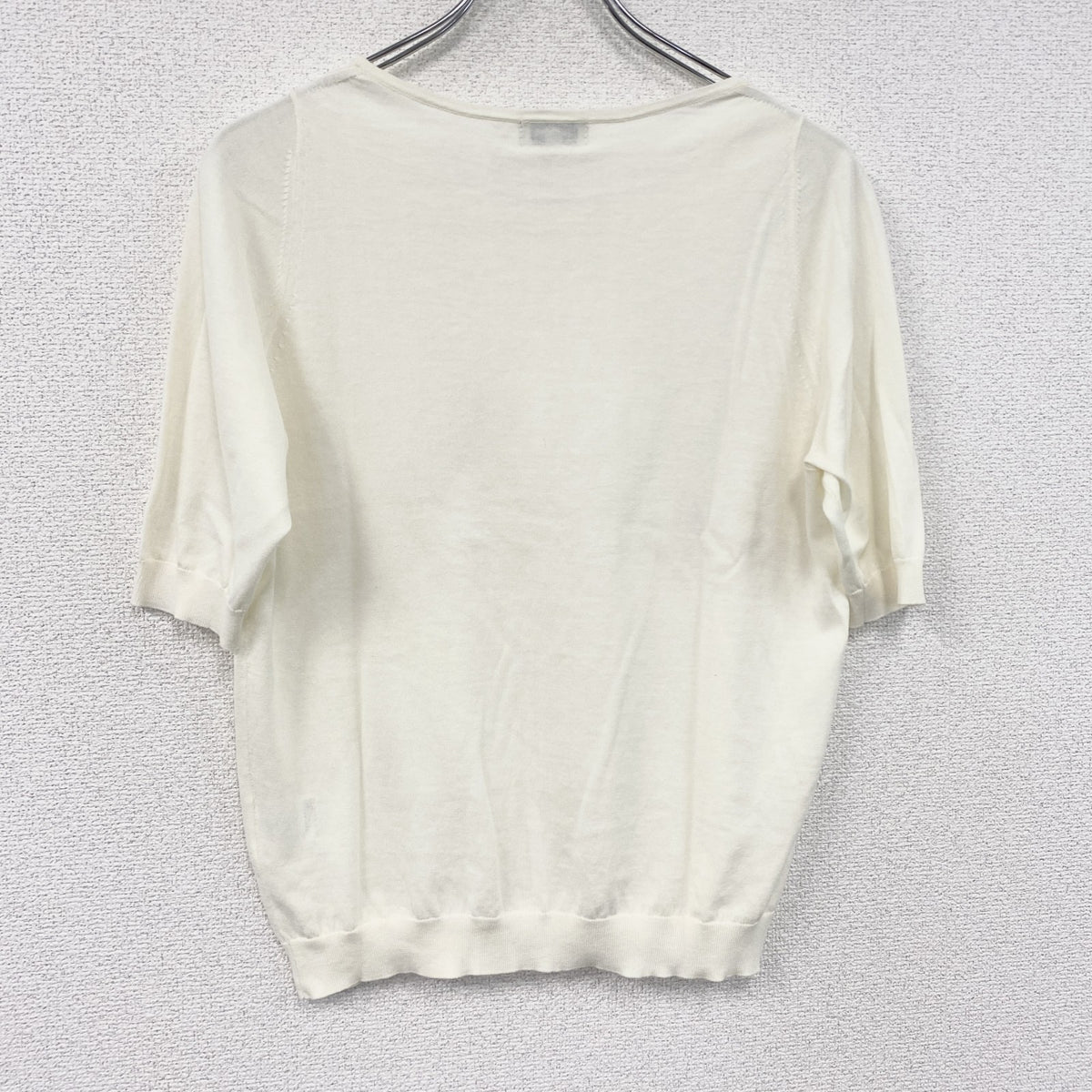 SCAPA　スキャパ　コットンニットセーター　アイボリー　42サイズ　古着