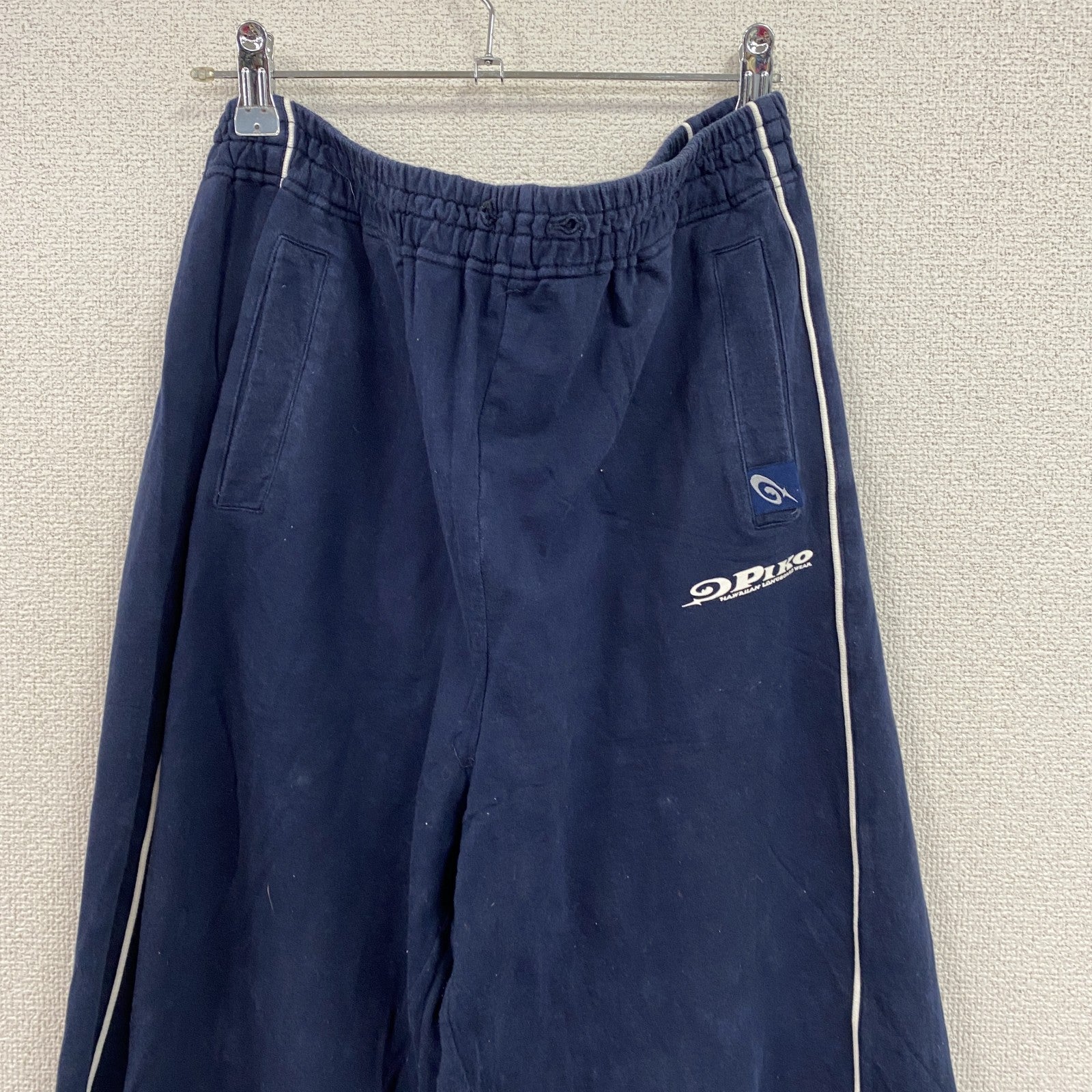 PIKO　ピコ　トラックパンツ/ジャージ　スウェットパンツ　デカロゴ　紺　ネイビー　LLサイズ　古着