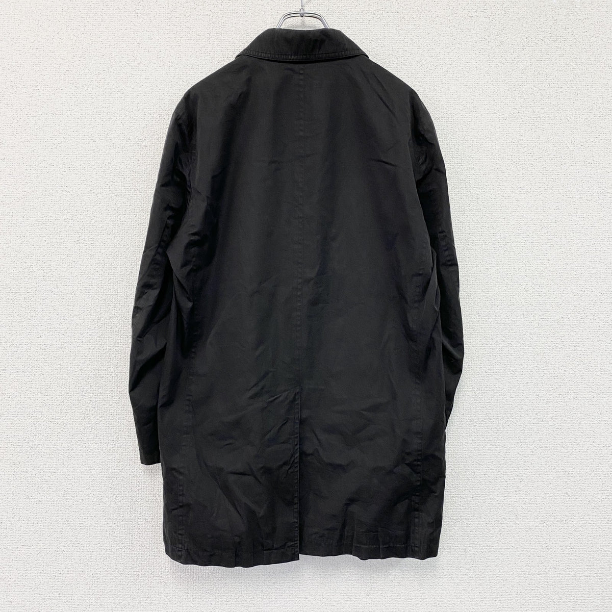 BURBERRY　バーバリー　ステンカラーコート　バルマカンコート　黒　ブラック　Mサイズ　古着