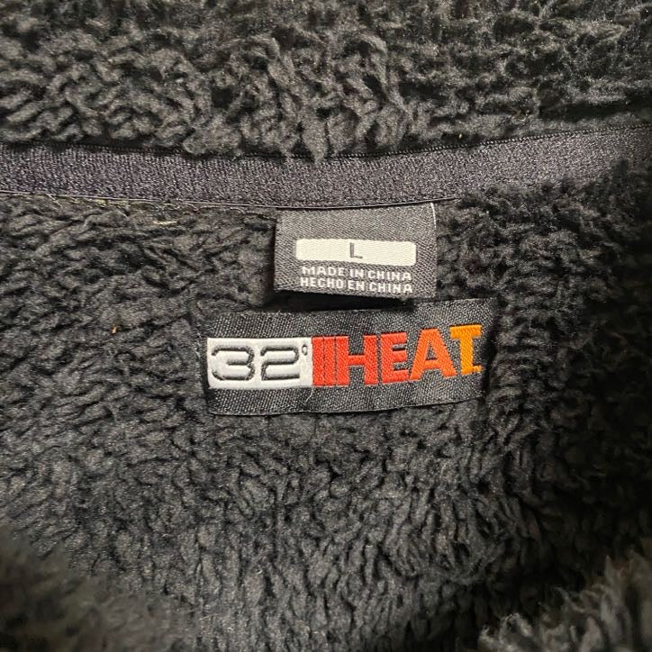 古着 used　32°HEAT　長袖ジップアップフリースジャケット　ブルゾン　緑　グリーン　秋冬服　Lサイズ