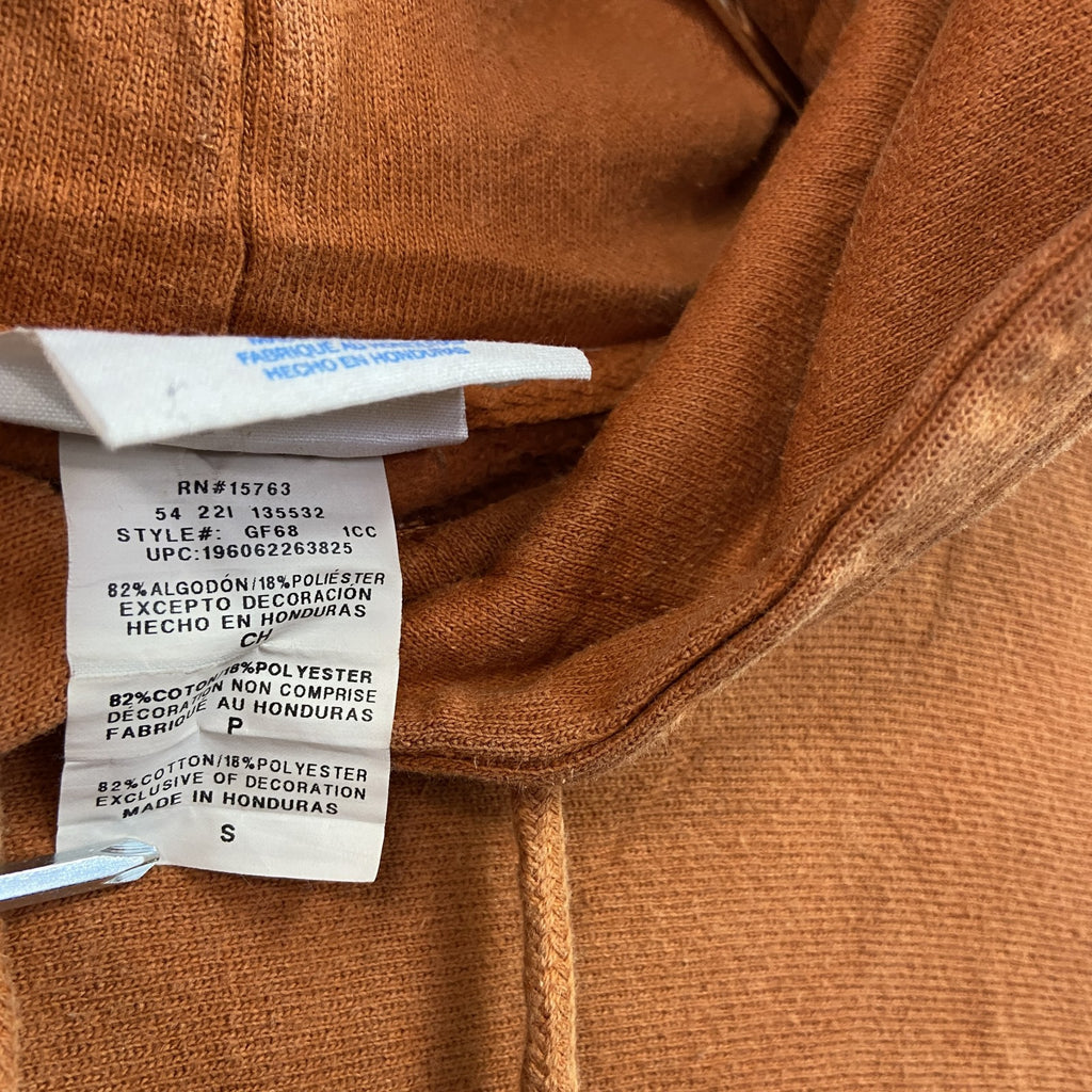 Champion　チャンピオン　リバースウィーブ　スウェットパーカー/フーディー　ヘビーウエイト　刺繍ロゴ　現行　オレンジ　Sサイズ　古着