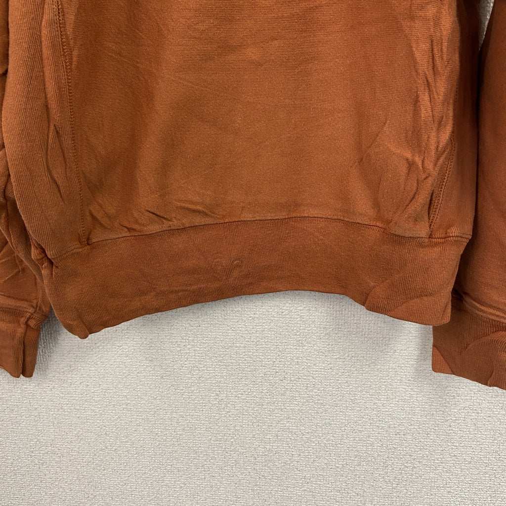 Champion　チャンピオン　リバースウィーブ　スウェットパーカー/フーディー　ヘビーウエイト　刺繍ロゴ　現行　オレンジ　Sサイズ　古着