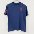 POLO RALPH LAUREN　ラルフローレン　半袖Tシャツ　ビッグポニー　刺繍ロゴ　紺　ネイビー　160サイズ　古着
