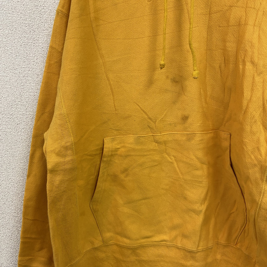 Champion　チャンピオン　リバースウィーブ　スウェットパーカー/フーディー　完全目無し　黄色　イエロー　Mサイズ　古着