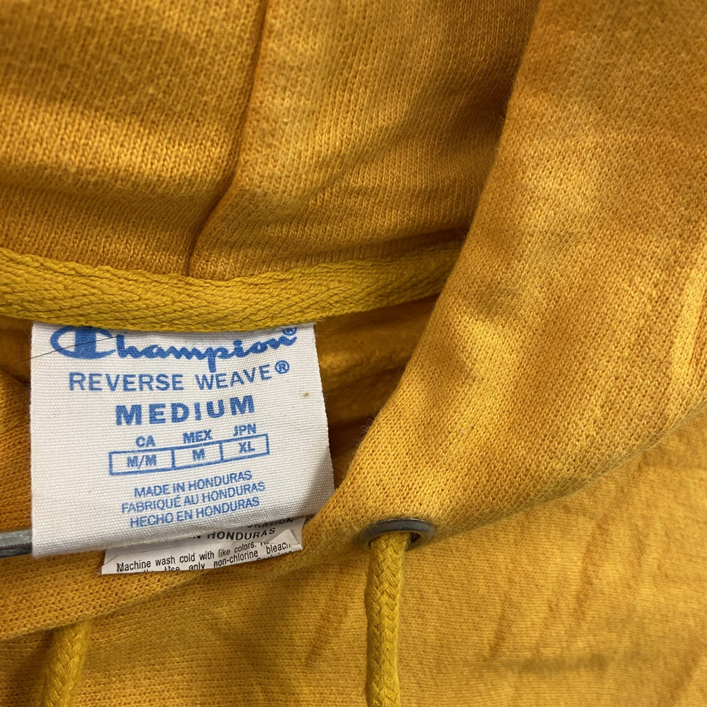 Champion　チャンピオン　リバースウィーブ　スウェットパーカー/フーディー　完全目無し　黄色　イエロー　Mサイズ　古着