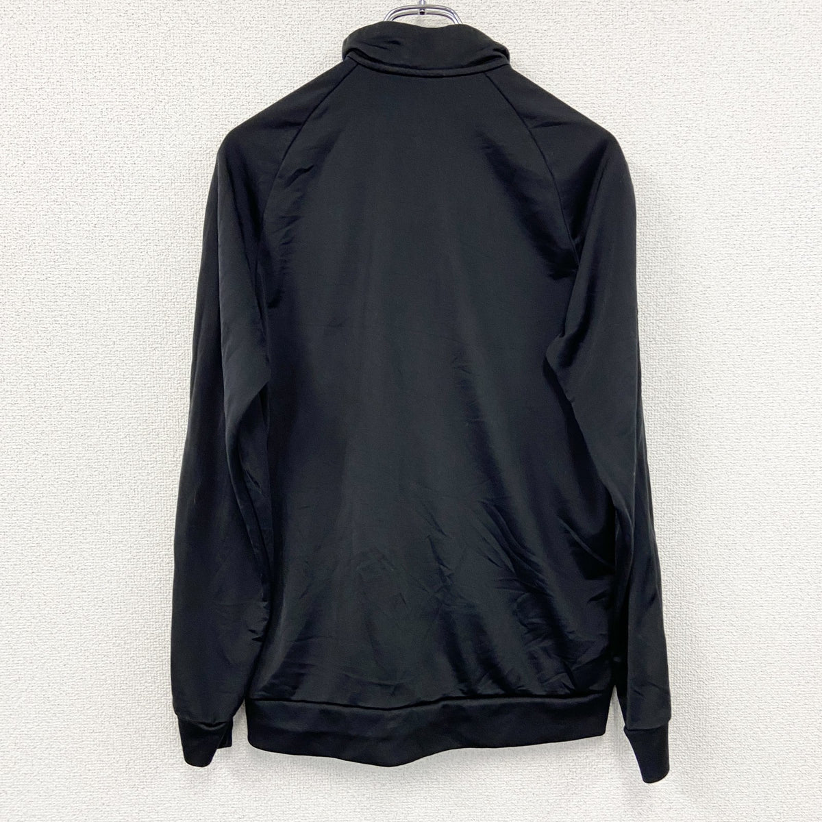 adidas　アディダス　トラックジャケット/ジャージ　デカロゴ　パフォーマンスロゴ　黒　ブラック　XLサイズ　古着