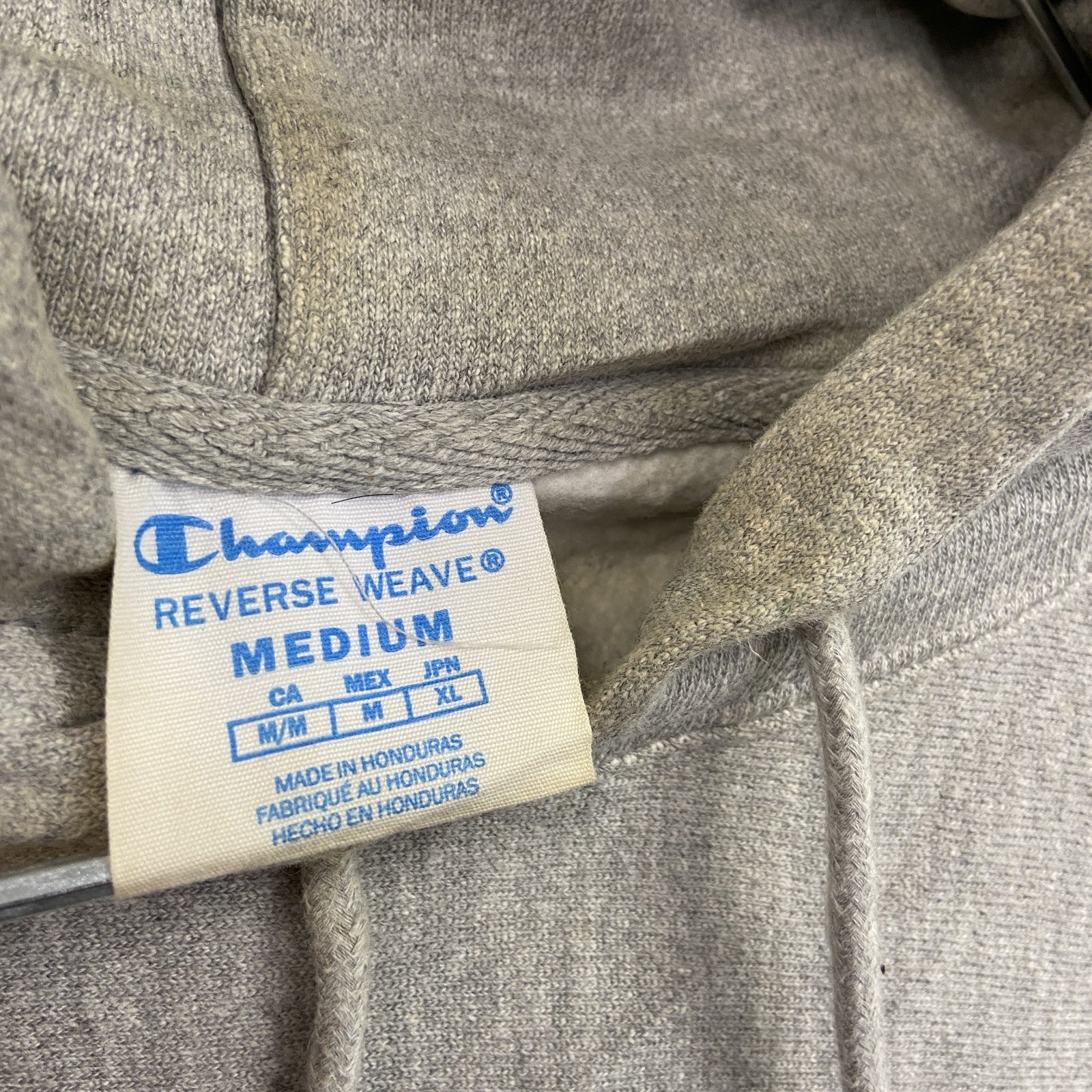 Champion　チャンピオン　リバースウィーブ　スウェットパーカー/フーディー　灰色　グレー　Mサイズ トレーナー スウェットトップス フード付き 古着