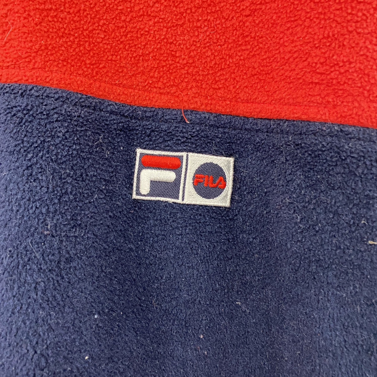 FILA　フィラ　ハーフジップフリースジャケット　赤　レッド　Lサイズ　古着