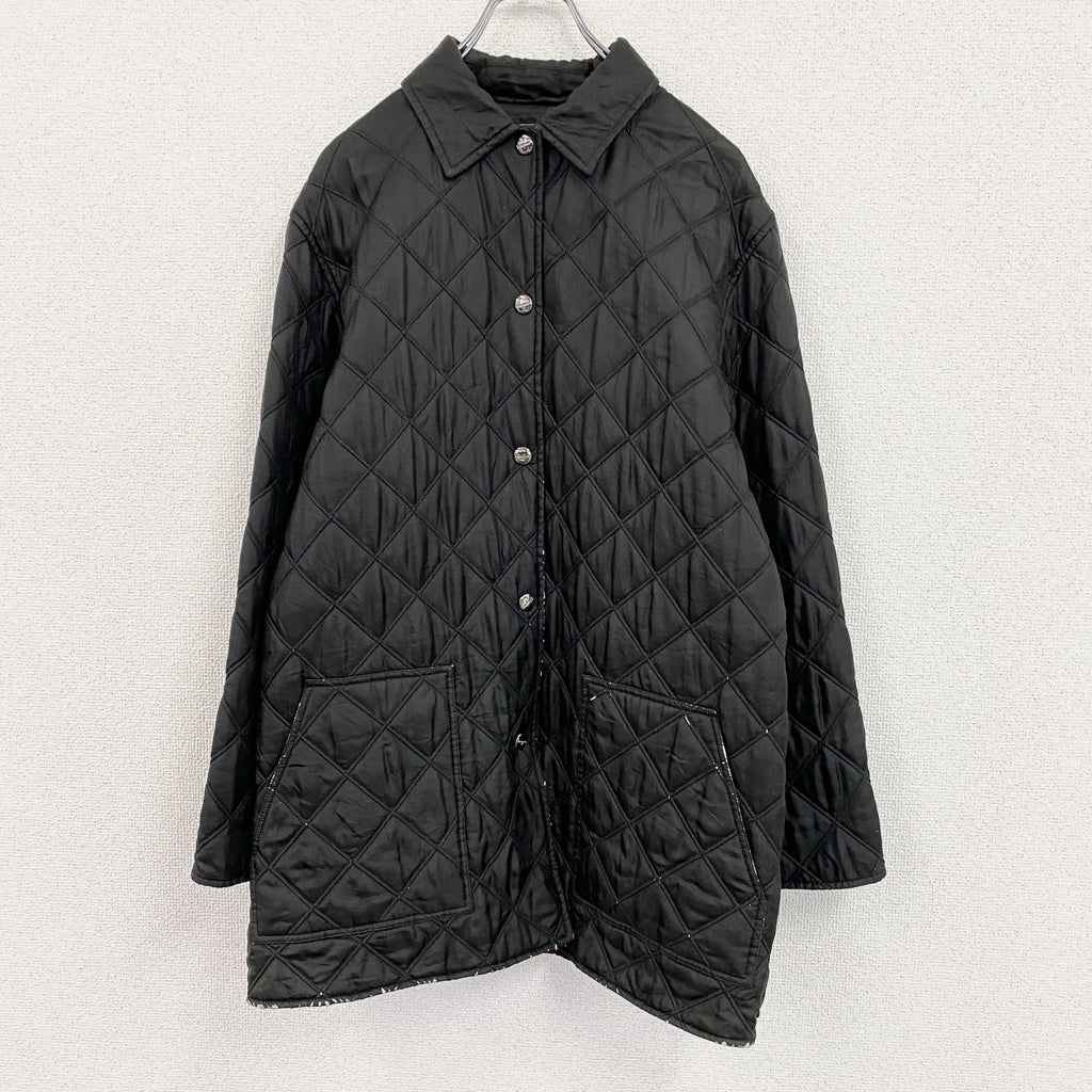 Salvatore Ferragamo　サルヴァトーレフェラガモ　キルティングジャケット　中綿入り　黒　ブラック　Mサイズ　古着