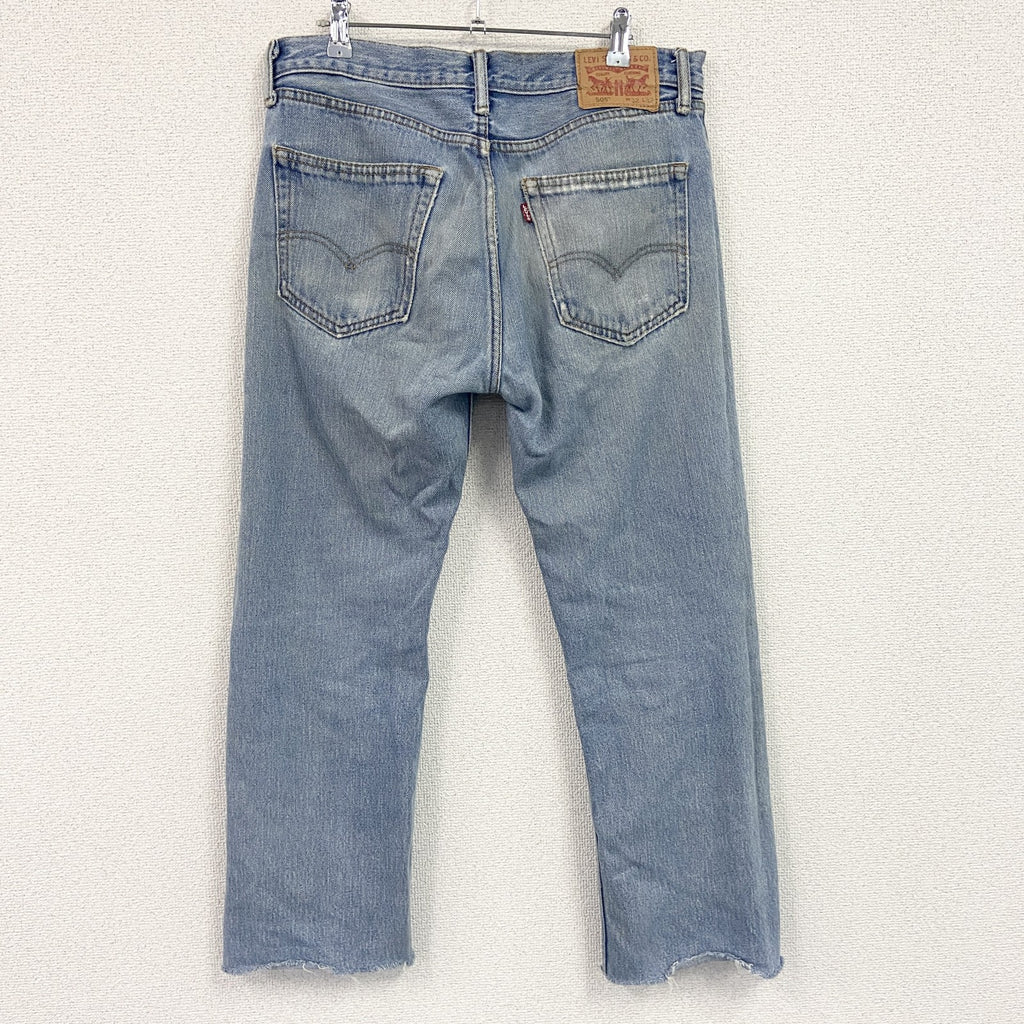 Levi's　リーバイス　505　デニムパンツ/ダメージジーンズ　ジップフライ　インディゴ　W32サイズ　古着