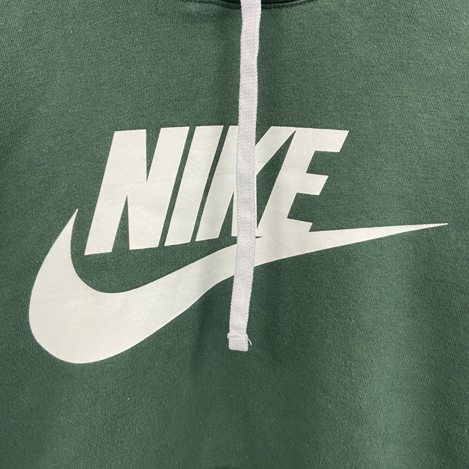 NIKE　ナイキ　スウェットパーカー/フーディー　スウッシュ　デカロゴ　緑　グリーン　Mサイズ　古着