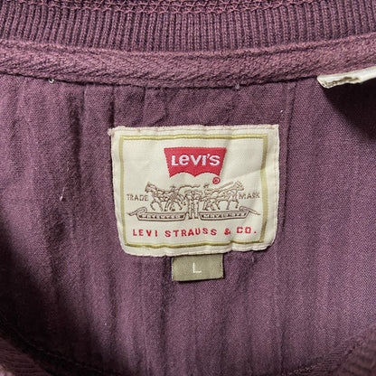 古着 used　Levi’s リーバイス　長袖ヘンリーネック長袖Tシャツ　カットソー　無地　シンプル　秋冬服　Lサイズ