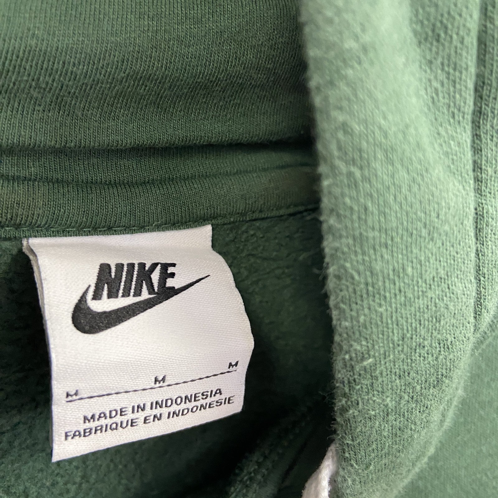 NIKE　ナイキ　スウェットパーカー/フーディー　スウッシュ　デカロゴ　緑　グリーン　Mサイズ　古着