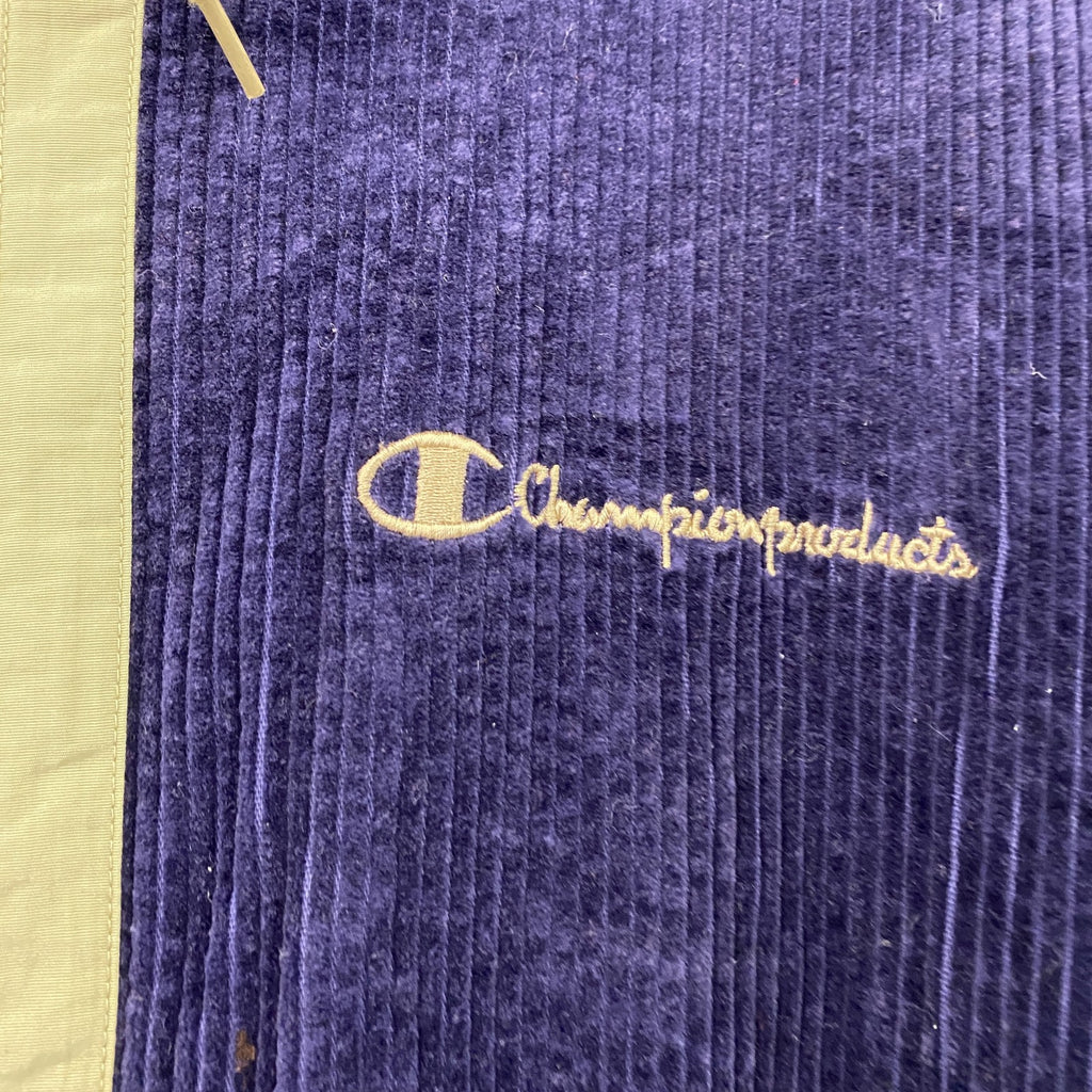Champion　チャンピオン　コーデュロイジャケット　フーディー　紺　ネイビー メンズ コットン 古着