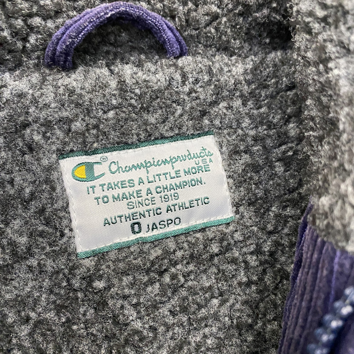 Champion　チャンピオン　コーデュロイジャケット　フーディー　紺　ネイビー メンズ コットン 古着