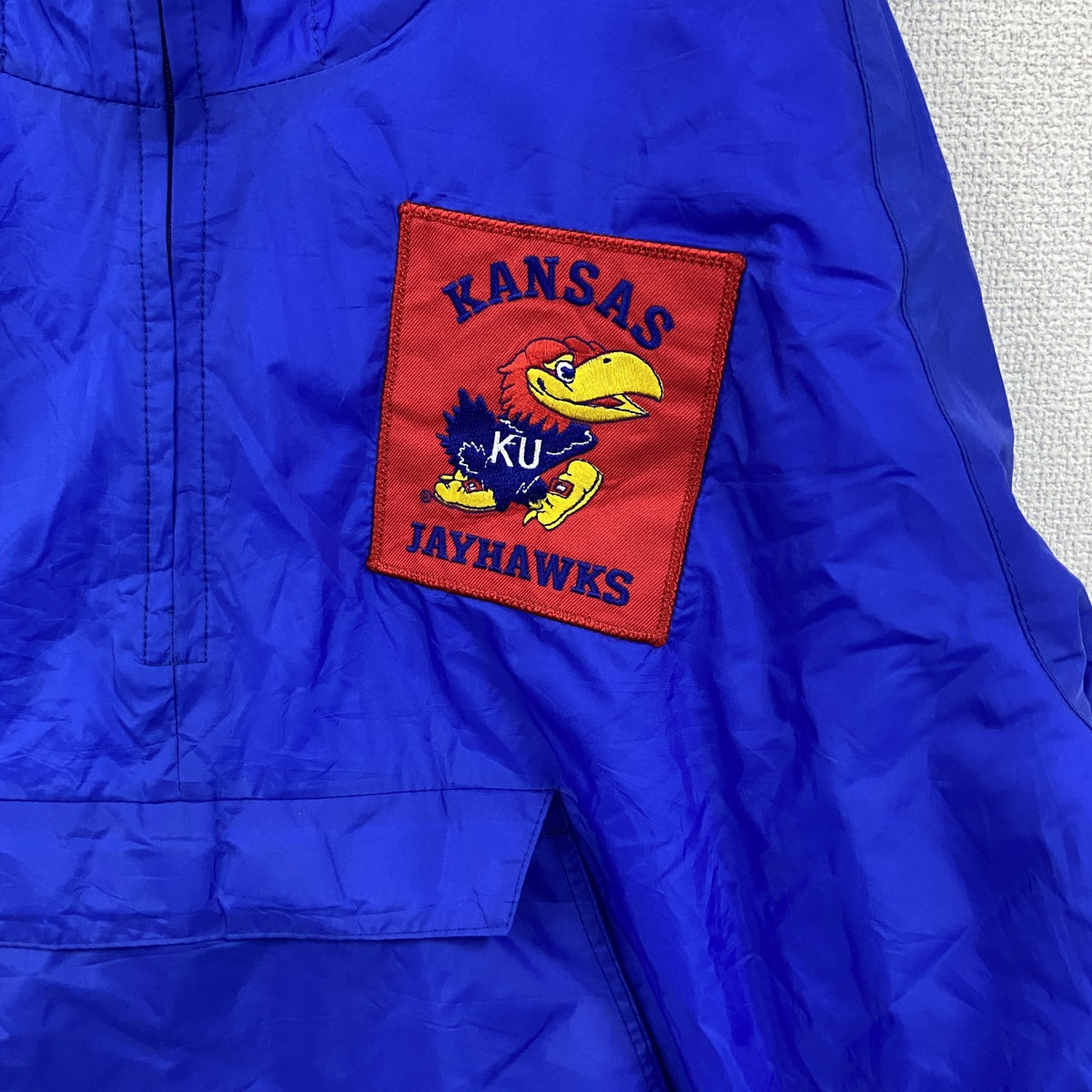 90s～　GTM SPORTSWEAR　アノラックパーカー　カンザス大学　ヴィンテージ　青　ブルー　XLサイズ　古着