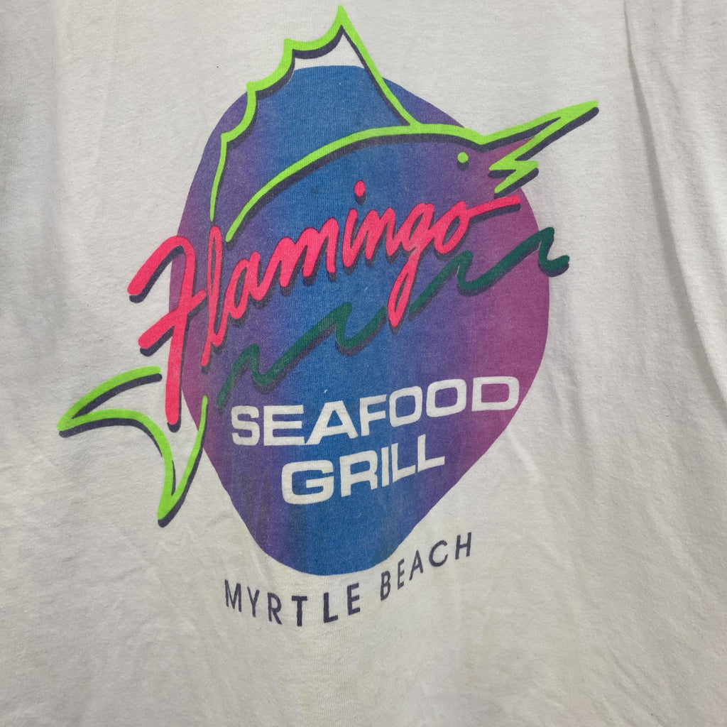 90s　USA製　半袖プリントTシャツ　100%コットン　カジキマグロ　シングルステッチ　ヴィンテージ　Lサイズ　古着
