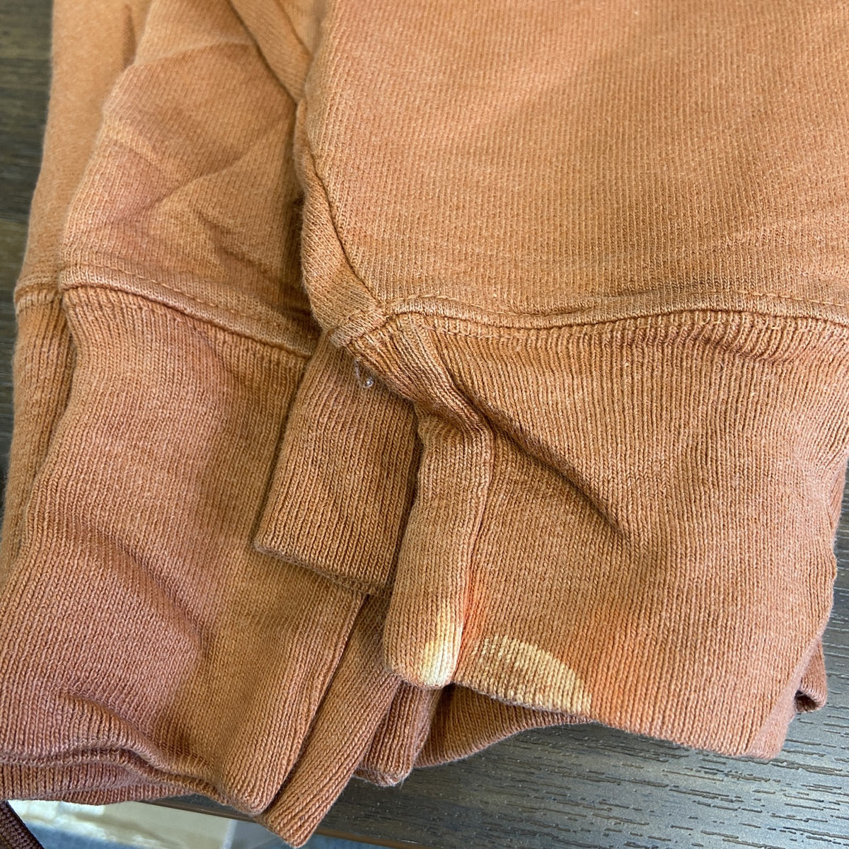 Champion　チャンピオン　リバースウィーブ　スウェットパーカー/フーディー　ヘビーウエイト　刺繍ロゴ　現行　オレンジ　Sサイズ　古着